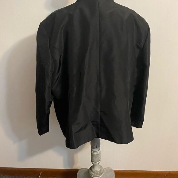 Verucci by Chancelle Black with White striping V-neck blazer,size 24W - Picture 2 of 4